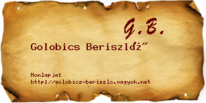 Golobics Beriszló névjegykártya